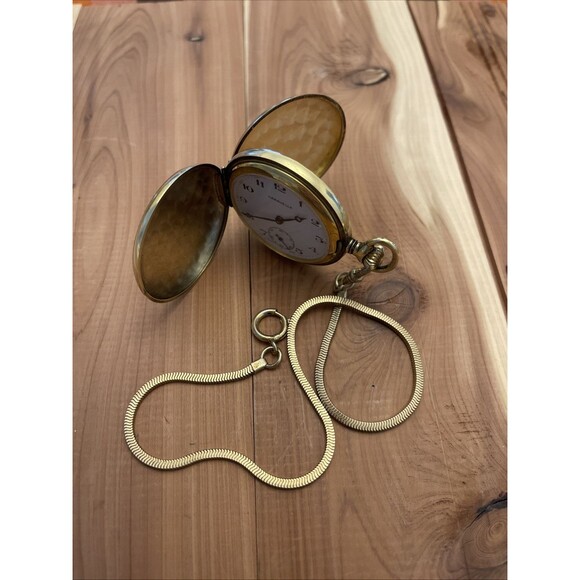 1960’s CARAVELLE Bulova Pocket Watch Hunter Case 17 Jewels 890 Swiss Made Works - Picture 3 of 16